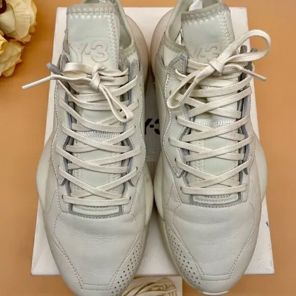 Men’s Y-3 leather sneakers, size 10